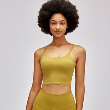 Charger l'image dans la galerie, NFF Crop Top Sports Bra Tumeric Front Gregorium's Emporium