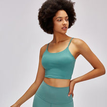 Charger l'image dans la galerie, NFF Crop Top Sports Bra Bean Green Front Gregorium's Emporium