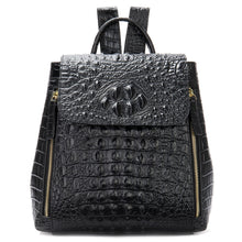 Load image into Gallery viewer, ALLI Backpack Black Gregorium's Emporium Alligator Crocodile