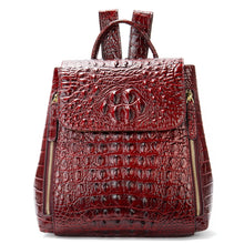 Load image into Gallery viewer, ALLI Backpack Red Gregorium's Emporium Alligator Crocodile