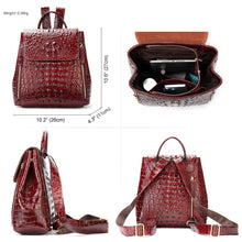Load image into Gallery viewer, ALLI Backpack Gregorium's Emporium Alligator Crocodile