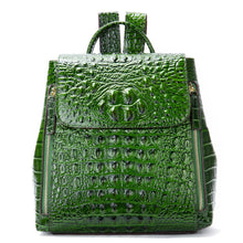 Load image into Gallery viewer, ALLI Backpack Green Gregorium's Emporium Alligator Crocodile
